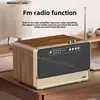 5.0 Bluetooth Speaker Wooden Home Wireless Network Card FM Radio TF Card Play Wireless Dual Microphone Built in 3600mAh Lithium 5