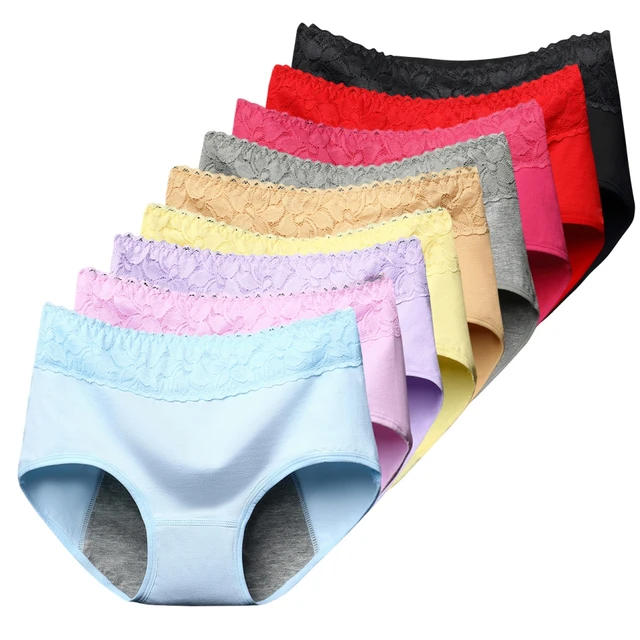 Women Lace Panties Menstrual Leak Proof Mid Waist Cotton Crotch Hygiene  Pants Briefs Most Comfortable Womens Underwear - AliExpress