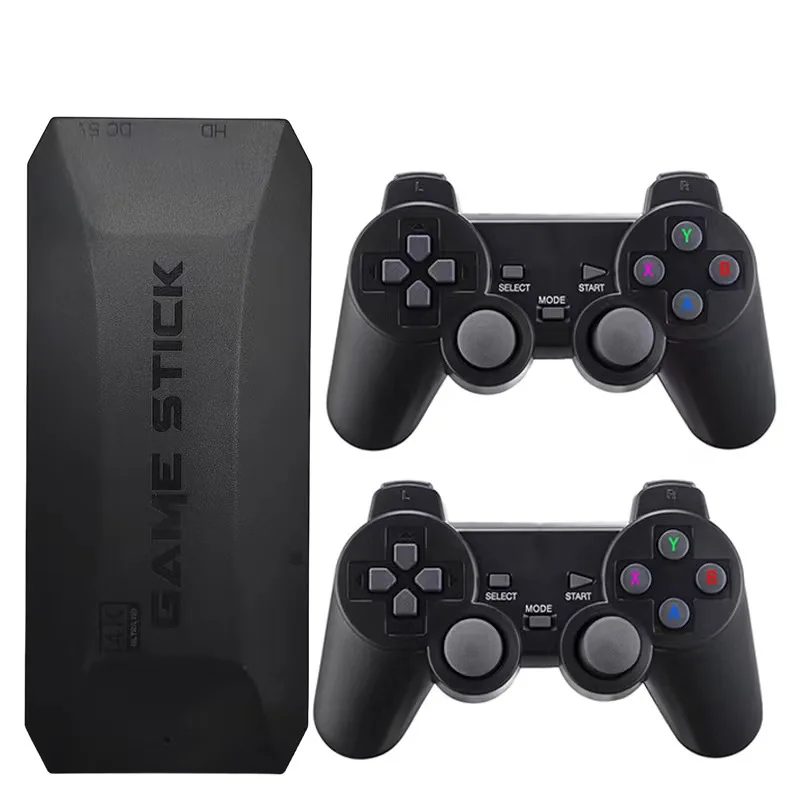 M16 4K Ultra Game Stick Two Players Video Game Console 20000 Free Games Wireless Gamepads For 64G/128G bit retro games