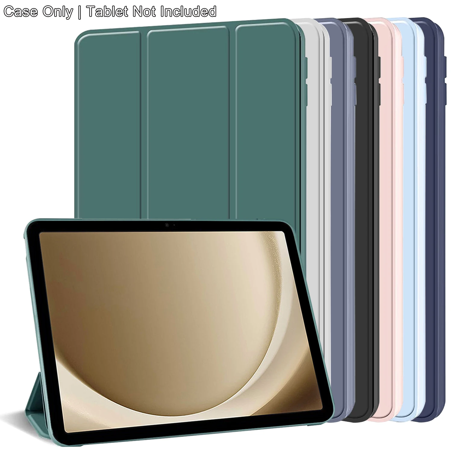 Tri-Fold Flip Case Magnetic Stand PU Leather Protective Cover