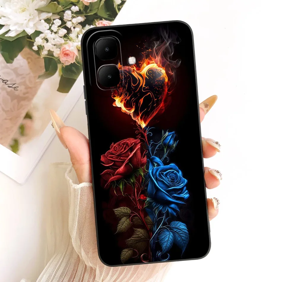 Cute Cat & Flower Butterfly Cartoon Shockproof Soft Silicone Phone Case