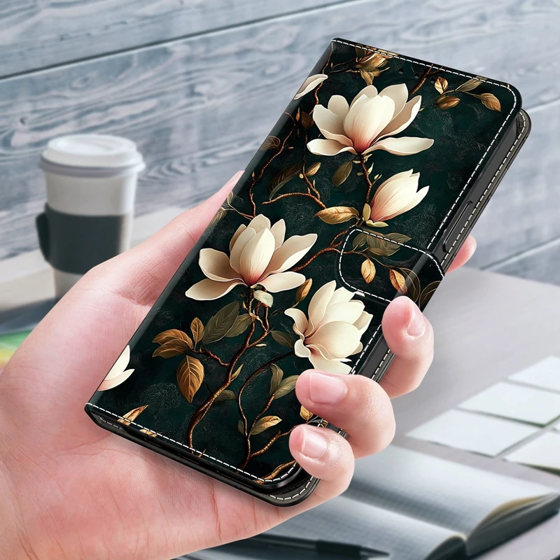 Colorful Painted Pattern Flip Phone Case - Protective Cover