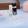 9 Slots Clear Acrylic Lipstick Storage Box Trapezoid Cosmetic Display Case Store Desk Lipstick Cosmetic Organizer Holder Stand 4