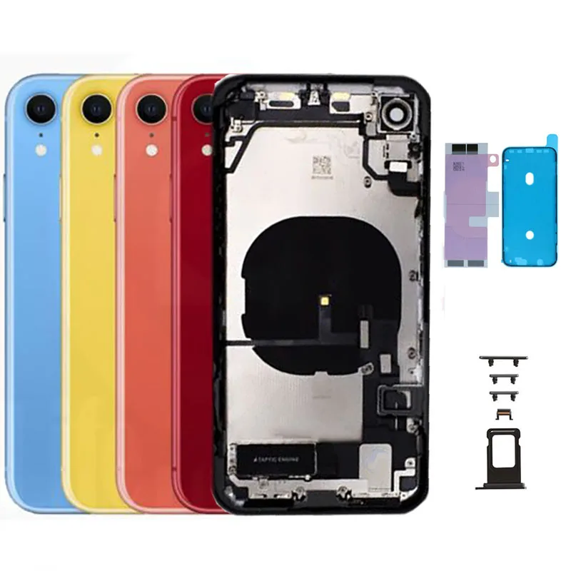 

Full Assemble Rear Body for iPhone XR Housing Battery Glass & Frame Backshell Replacement for Model A1984, A2105, A2106, A2107