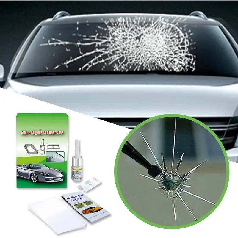 Car Windshield Cracked Repair Tool  Quick Fix Glass Filler Solution Chip Glass Curing Resin Glue Auto Repair Kit  Agent Tools 2022 new auto glass uv cure light car window resin cured ultraviolet uv lamp lighting windshield repair tools fast delivery