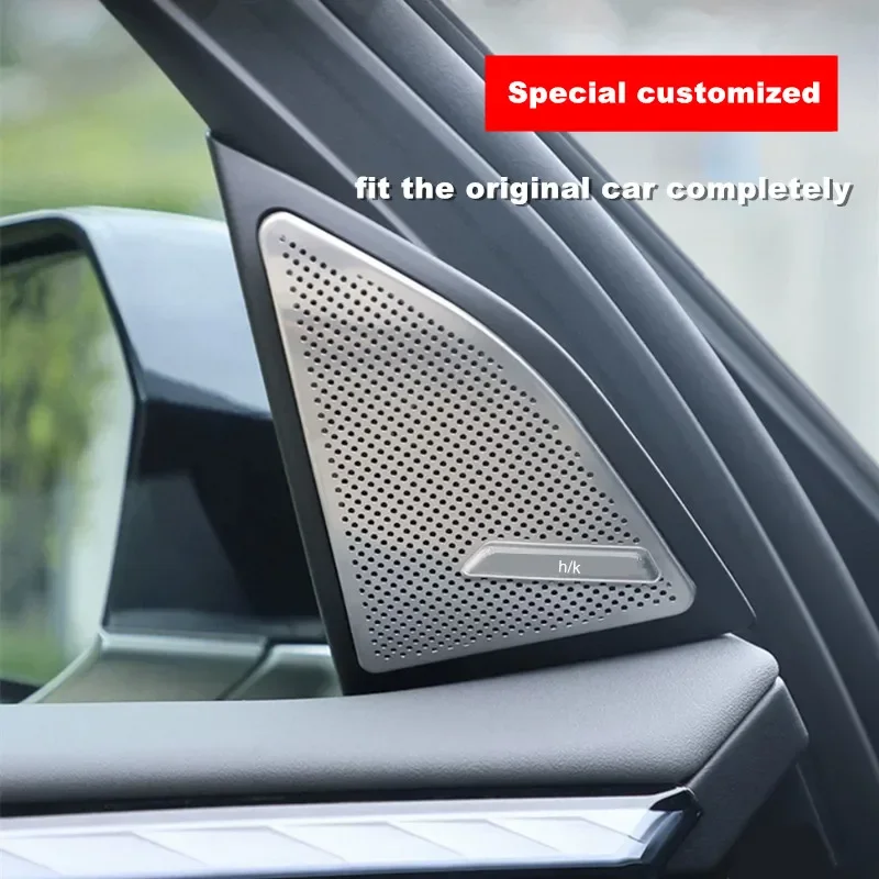 Car Front/Rear Door A Pillar Speaker Panel Metal Audio Horn Protective Cover Trim For BMW X3 G45 2025 2026 Interior Accessories