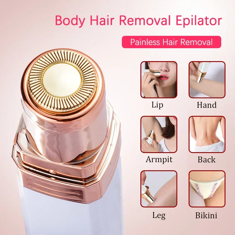 USB Rechargeable Electric Hair Removal Lipstick Shape Female Facial Epilator Remover Painless Safety Women Full Body Hair Shaver