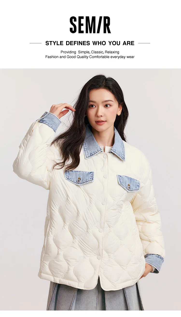 Down Jacket Women Mid-Length Waterproof Patchwork New Winter Antistatic Loose Outerwear Down Jacket