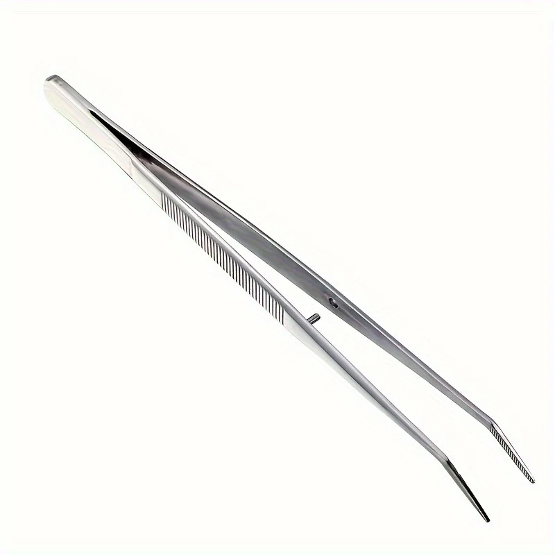 1pcs / 2pcs Stainless Steel Multi-Purpose Tweezers - Perfect For Nail Art, Dental Crystals & Cotton Picking 4