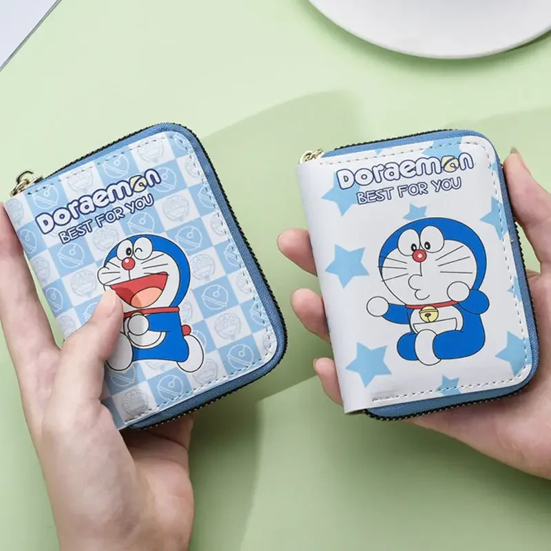 Doraemon Card Holder Cute Cartoon Coin Purse Cute Wallets for Women ID Holders Case Kawaii Girls Pouch Mini Purses for Women PU 3