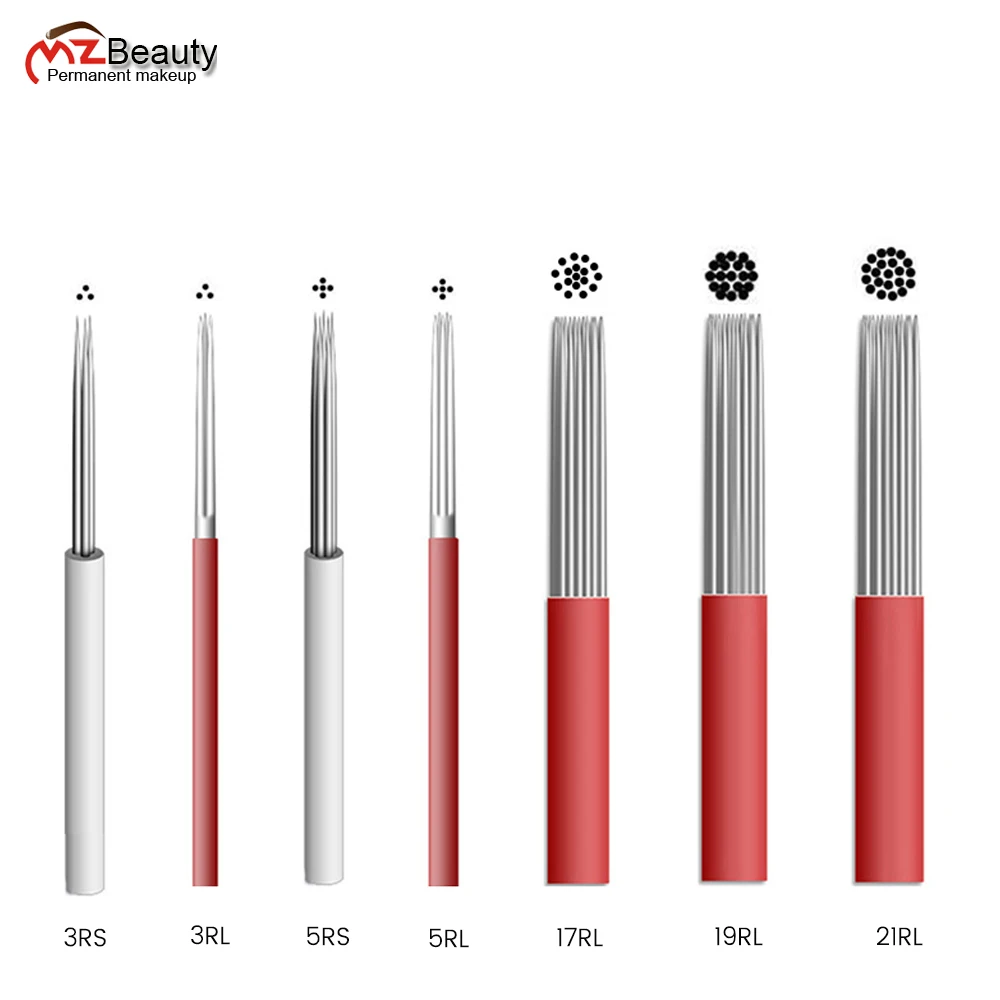 Microblading Shading Needles Shader Blades Tattoo Fog 3D Eyebrow Aiguille Permanent Makeup Agujas R3 R5 R7 R9 R17 R19 R21 R40 microblading blades mina microblading rows aiguille microblading blade microblanding cuchillas microblading 11cf microblading