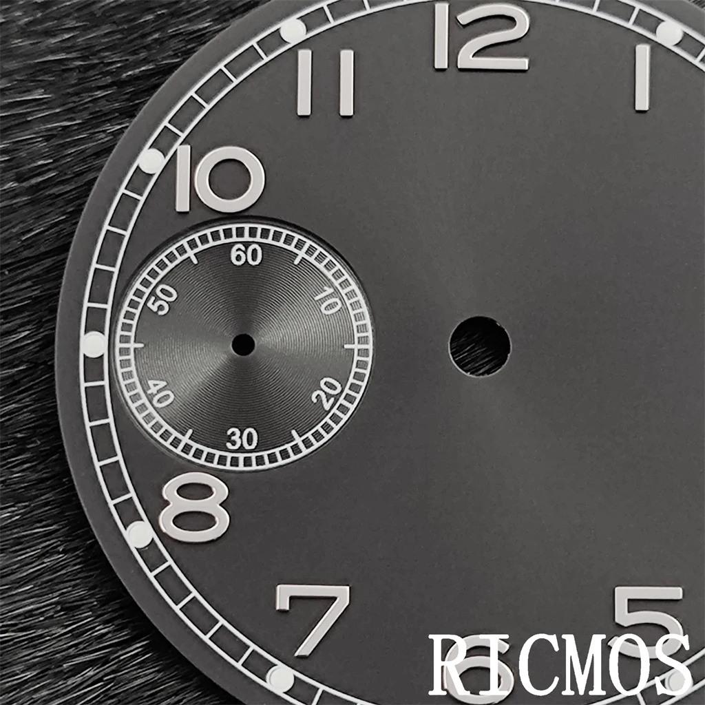 Black Watch Dial with Green Luminous for Mechanical Movement Watches, 37mm