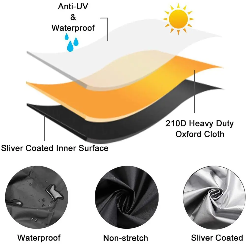 Waterproof Dustproof Oxford Cover 210D For Lawn Mower Tractor Snowblower Outdoor Garden Furniture