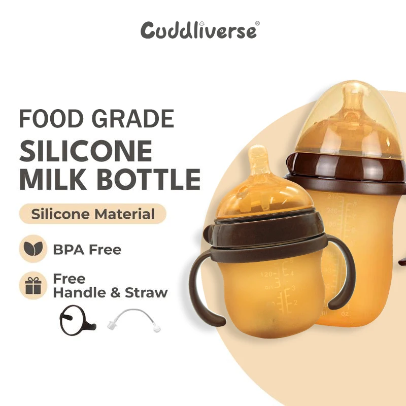 0-36 Months Baby Silicone Bottle Imitated Breastmilk Design Nano Bottle Water Perfect Gift for Newborns Drop-proof water bottle milk bottle feeding bottle baby feeding utensils