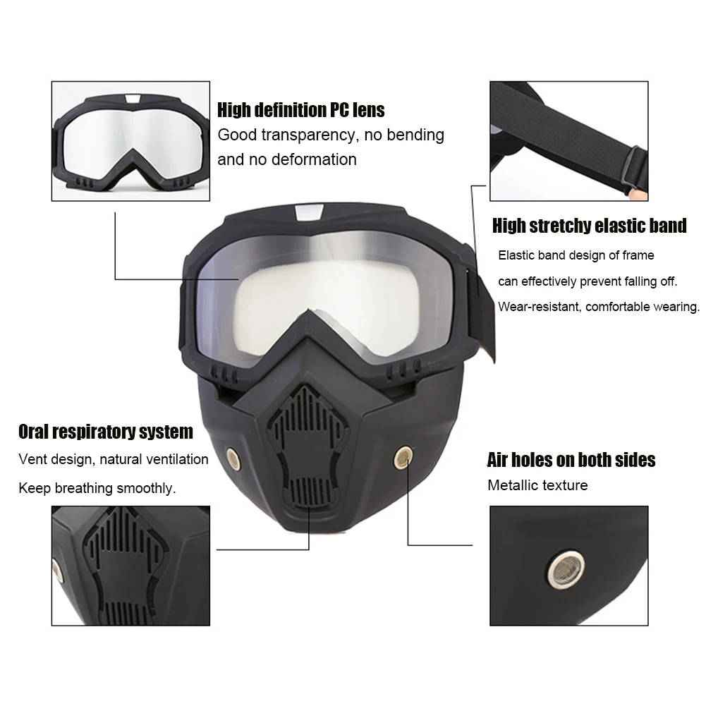 Full Face Protective Windproof Mask For Bike Ride And Outdoor Travelling