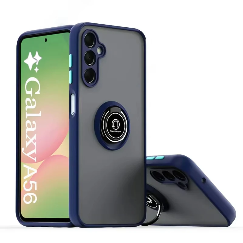 Shockproof Phone Case with Ring Stand Holder and Enhanced Protection