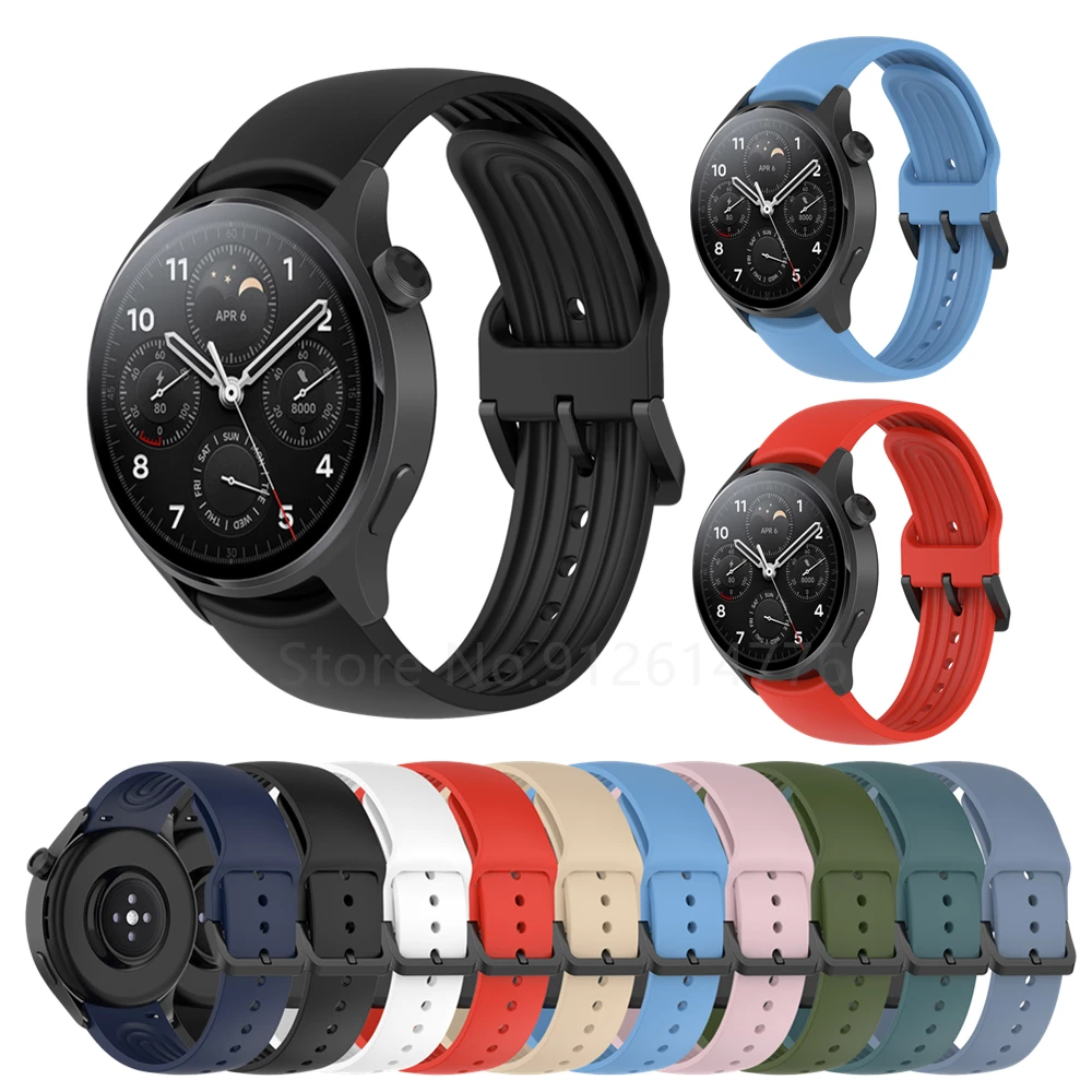 

For Xiaomi Watch S1 Pro S1 Active Color 2 Watch Band Bracelet Strap For Huami Amazfit GTR 4 3 Pro 2 2e Silicone Watchband Correa