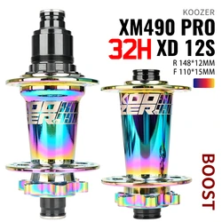 Enhanced Mountain Bike Hubs - Steel Shaft, Sealed Bearing, 28H/32H, Noise Reduction - 6-bolt (Color BOOST XD 32H)