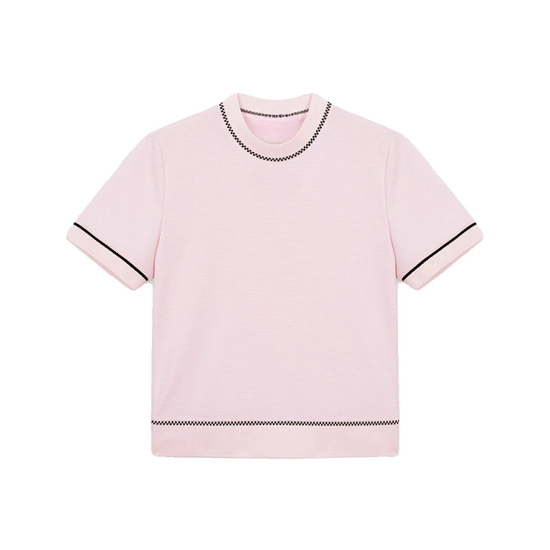 

Women Golf T Shirt Fashion Korean Golf Ball Jersey Breathable And Slim Embroidered Round Neck Short Sleeve Golf Top