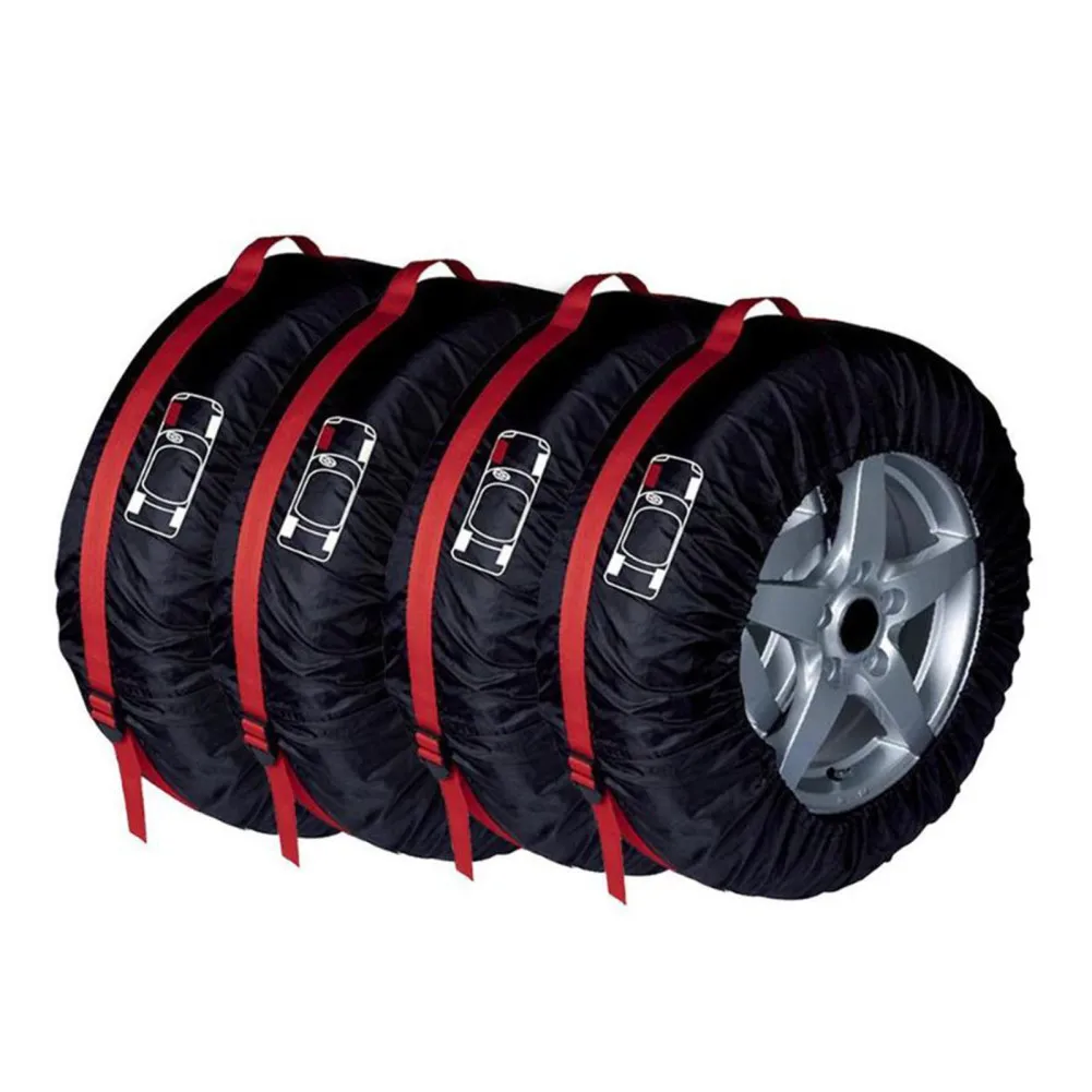 

Set Of 4 Wheel Cover Protector For Car 420D Oxford Waterproof Washable Spare Tire Cover With Marker Handle Dropshipping