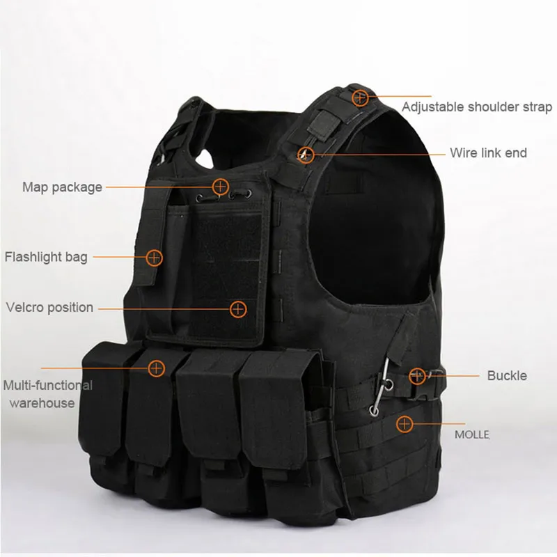 Outdoor Hunting Vest Multi-Function Tactical Vest Military  Airsoft Assault Gear Clothing Waterproof Tactical Vest Combat Vest