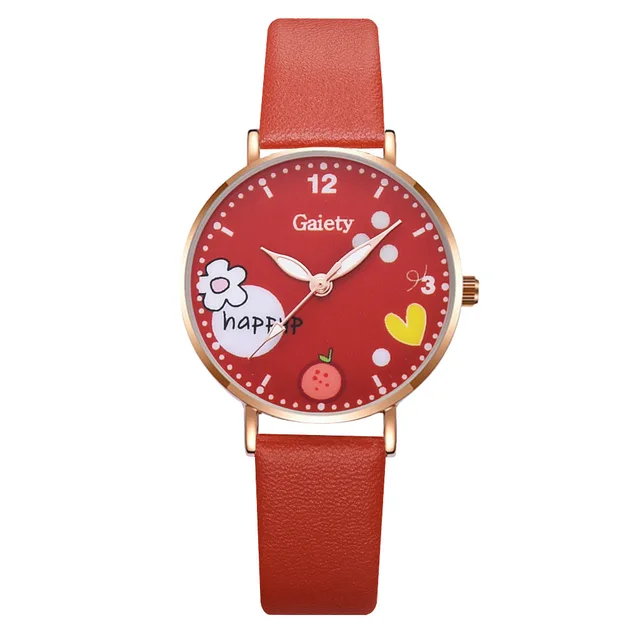 Kids Watches Set Students Children Pink Watch Girls Leather Strap Child Hours Quartz Wristwatch Girl Gift Clocks 4