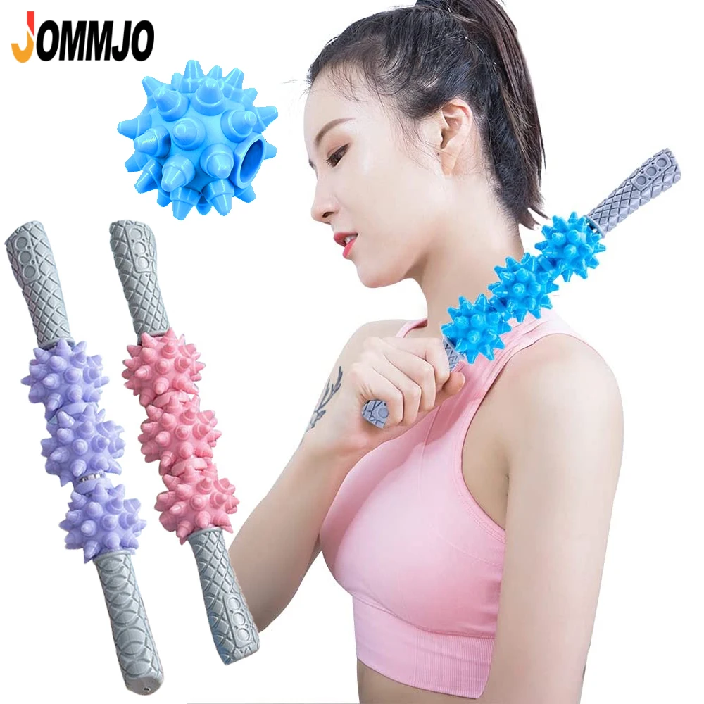 

3 Balls Yoga Massage Roller Stick Trigger Point Anti Cellulite Body Massager Slimming Massage Muscle Relax Roller Relieve Stress