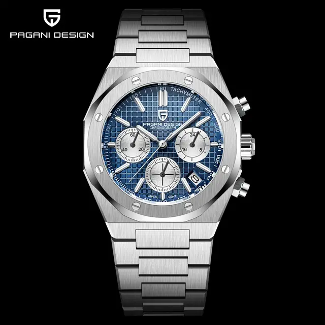 Pagani Design 2024 New VK63 Business Men's Quartz Watch Luxury Sapphire Stainless Steel 20Bar Waterproof Leisure Sports Watch Me 2