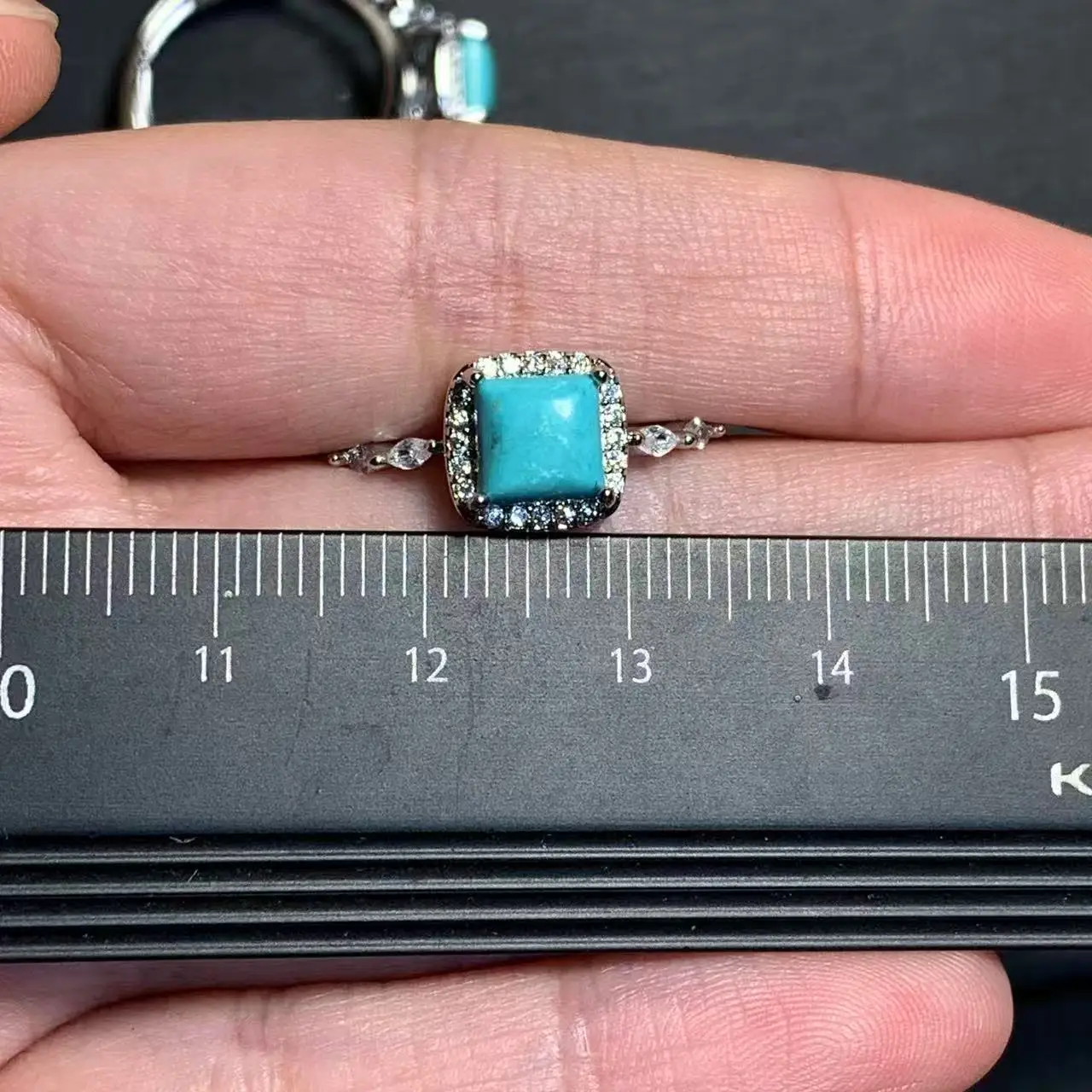 Natural Turquoise Ring Adjustable Female ring Jewelry for Women Gift Wholesale High Quality Vintage Fine