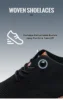 Lightweight Lace-up Casual Men Shoes Breathable Flying Weave Elastic Rope Overfoot One Foot Stirrup Casual Sneakers Large Size 6