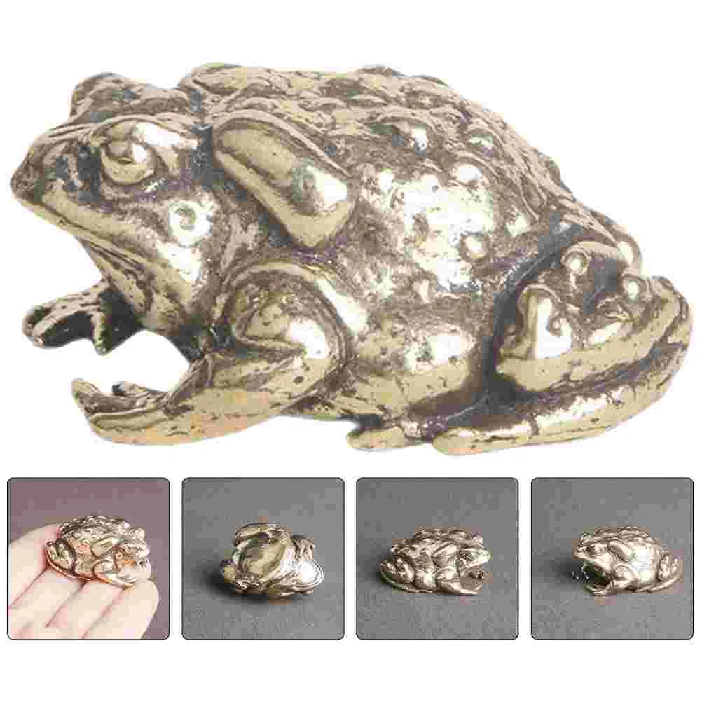 Figurina Di Rospo In Ottone A Forma Di Decorazioni Antiche Squisite Statue Di Animali Ornamento Per Ufficio