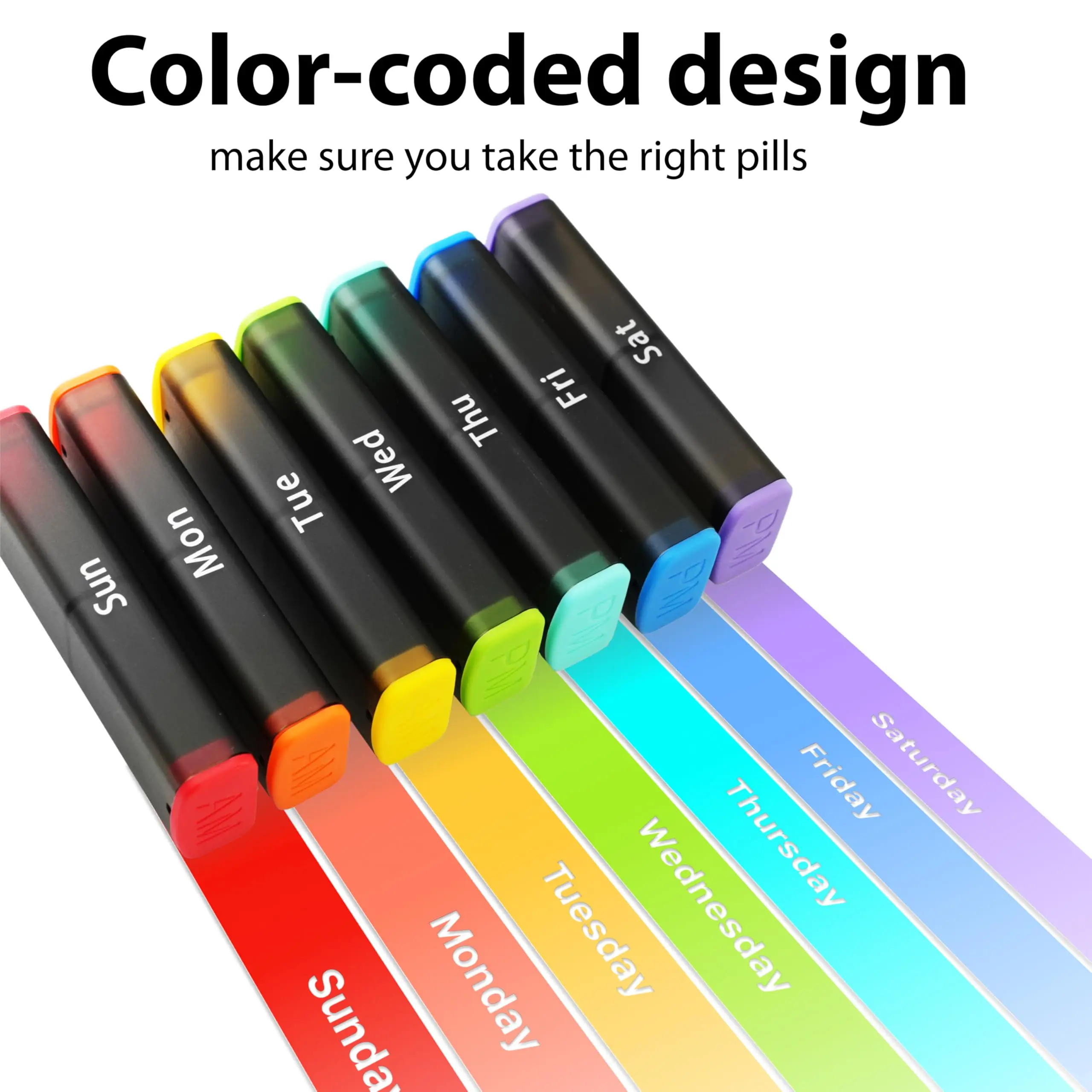 1pc Weekly Pill Organizer 2 Times A Day, Pills Box 7 Day for Easy Filling, AM PM Pill Case for Vitamins, Medication, Supplements