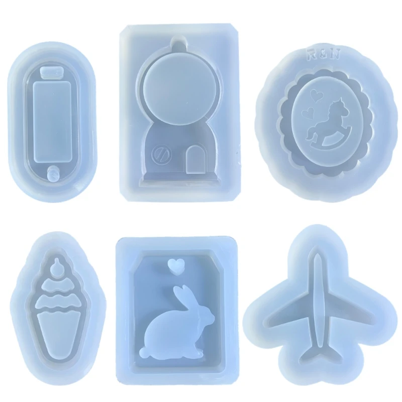 

Various Styles Ornament Silicone Epoxy Mold DIY Keychain Pendant Jewelry Crafting Mould for Valentines Gift Dropship