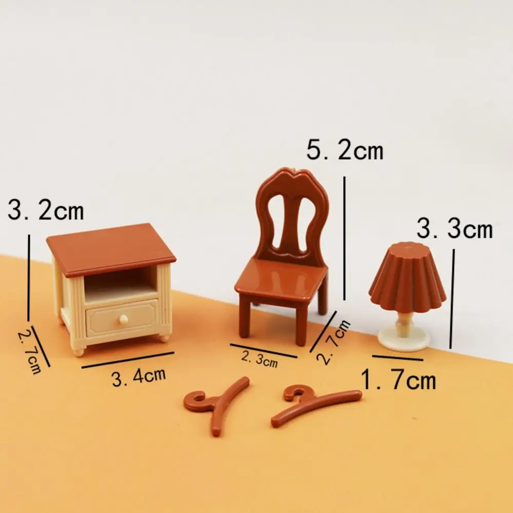 High Quality Mini Dollhouse Furniture Plastic Multistyles Kitchen Play Set 1:12 Living Room Sofa Set