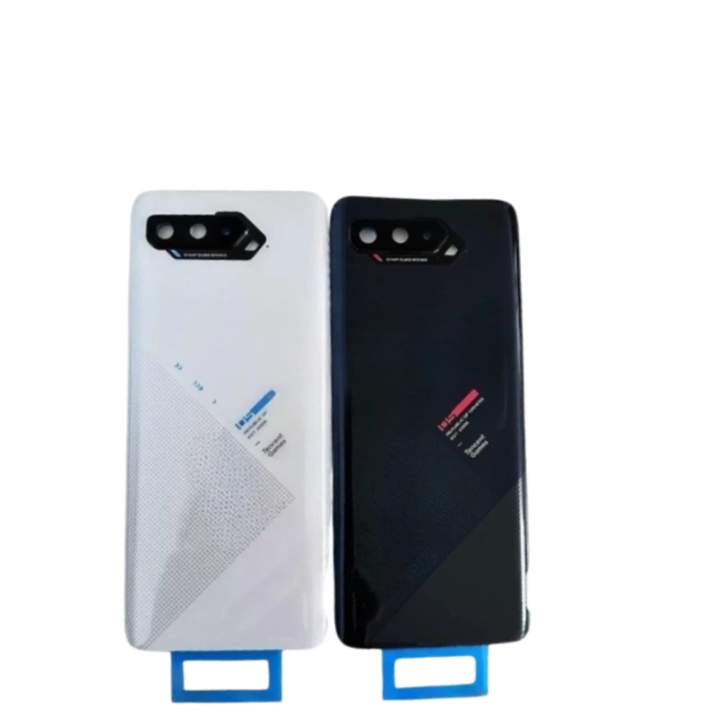 Asus ROG Phone 5 ZS673KS용 Rog 백 커버, 후면 배터리 커버 하우징, 카메라 프레임, 유리 렌즈