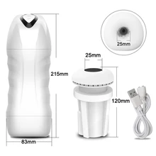  2022 Automatic Male Masturbator Vibration Blowjob Sucking Machine Silicone Vagina Masturbation Cup Sex Toys Adult Goods for Men 