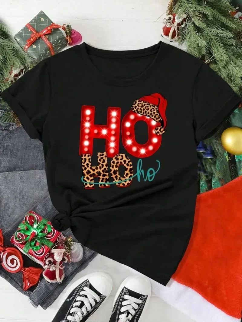Frauen Weihnachten Santa Claus Gedruckt T Shirt Weihnachten Weihnachten Geschenke Cartoon Top Harajuku Mode Neue Jahr T-shirt Klassisches Design – Detail 13