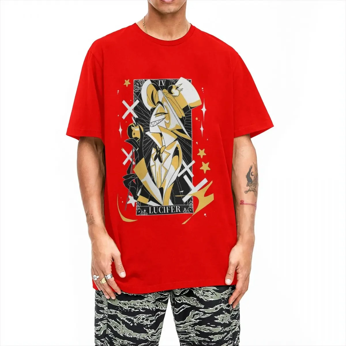 BroiderStudio Lucifer Morningstar What Is It That You Really Desire T-Shirt Maglietta Bianca per Uomo Size XXL