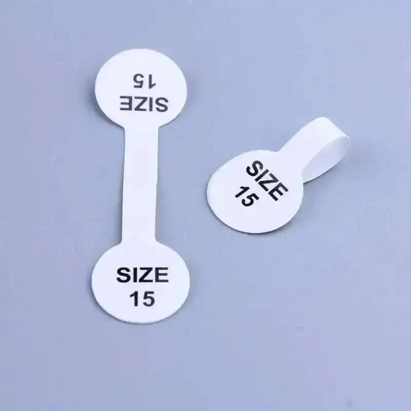 Ringgrößenmesser-Nummernschilder, selbstklebende Etiketten, 5 bis 23 Größen, 1000 Stück, Großpackung für Bastelarbeiten und Schmuck – Detail 4