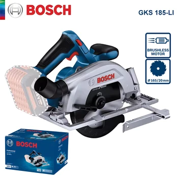 Bosch GKS 185-Li 무선 원형 톱, 브러시리스 18V 휴대용 목공 전기 톱, 다기능 절단 전동 공구, 165mm