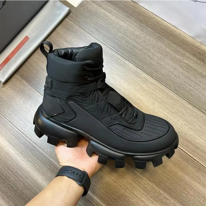 

2024 Autumn and winter high help work shoes men's thick soled Transformers casual sneakers fashion robot shoes