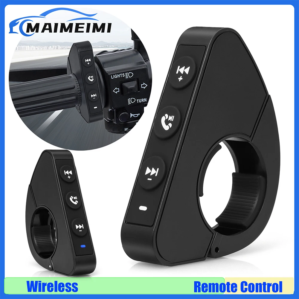 Pulsante Multimediale Bluetooth Per Moto - Controllo Musica, Selfie, Chiamate, Compatibile Con IPhone