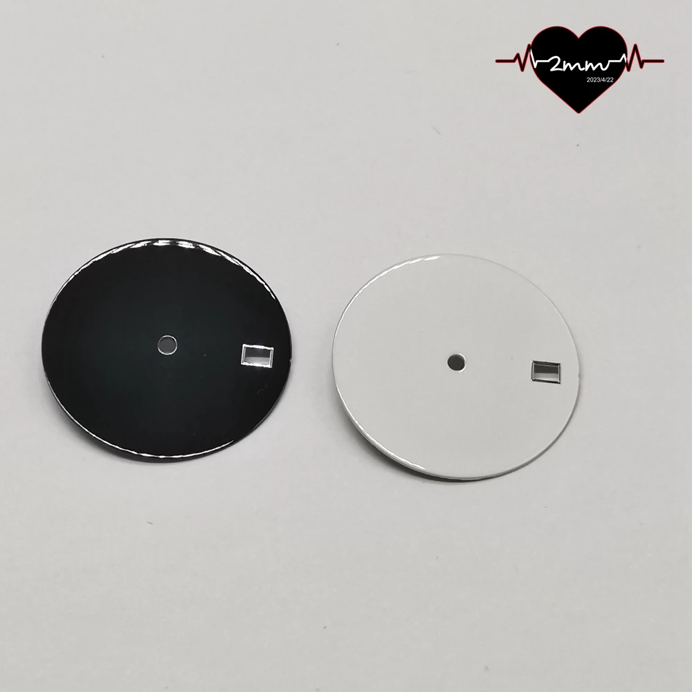Blank Watch Dial for NH35 Movement 29mm Glossy Matte Window 3H Silver Sticker Watch Face Accessories
