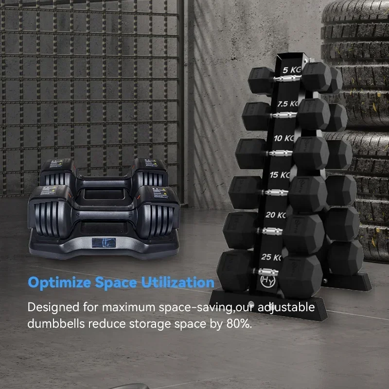 Fitness Equipment Gym Exercise Weights 55lb Cast Iron Adjustable Dumbbells Set Customs Dumbbells Adjustable