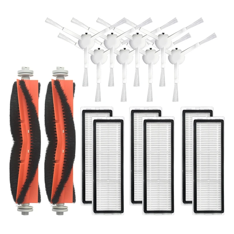 

16Pcs For Xiaomi Mijia B101CN All-In-One Vacuum And Mop Robot Replacement Main Side Brush Hepa Filter Spare Part