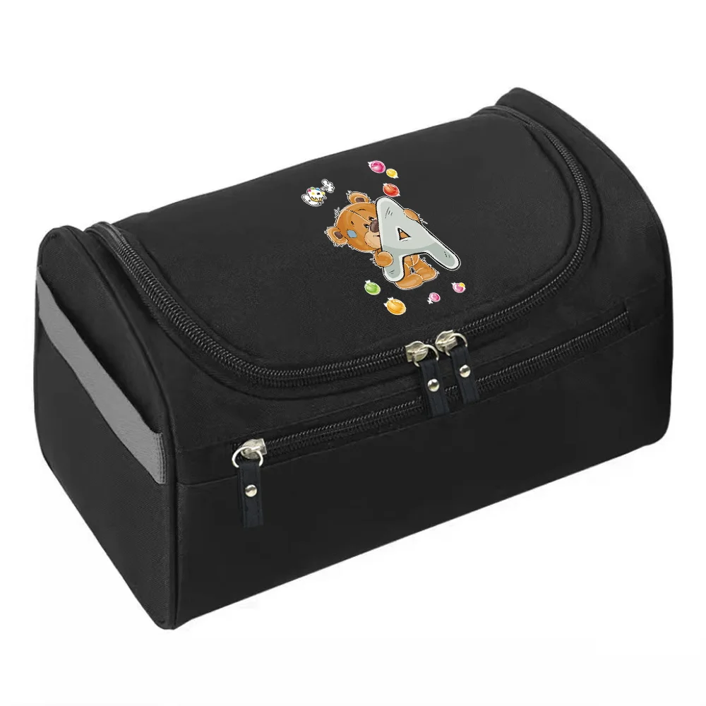 Cosmetic Bag Men Business Portable Storage Bag Toiletry Organizer Women Travel Makeup Case Letter Hanging Waterproof Wash Pouch