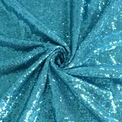 Sparkling Sequin Embroidered Mesh Fabric for Elegant Decor & Fashion (Sky blue)