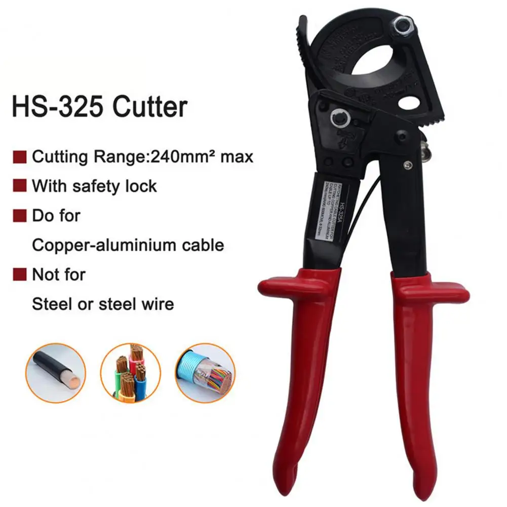 Sanuke Heavy Duty Ratchet Cable Cutter - Effortlessly Cuts Copper & Aluminum Wires Up To 600 MCM - View #7