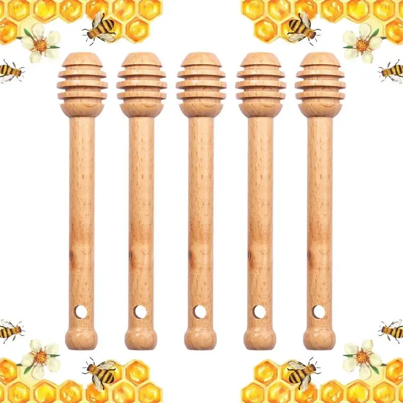 

5 шт., классические деревянные многофункциональные палочки для меда