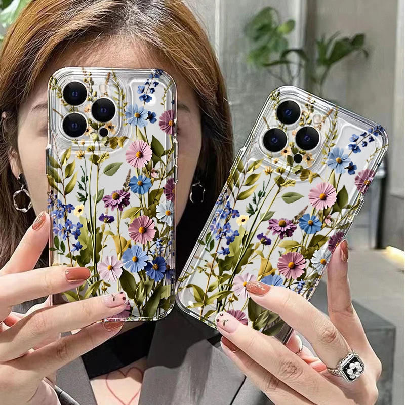 Floral Art Soft Phone Case Cover